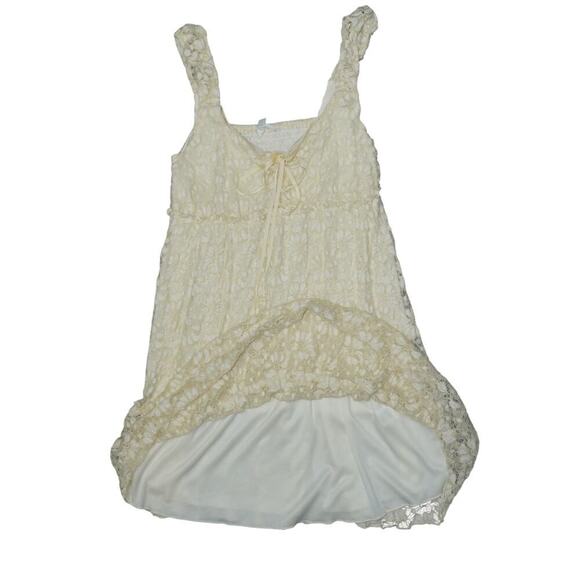 Riot Los Angeles Cream Floral Lace Mini Dress – Size M - Picture 6 of 6